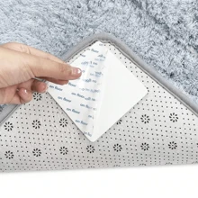 Set de 8 pegatinas cuadradas para alfombra, pegatinas antideslizantes para alfombras de entrada, fijadores de alfombra adhesivos no manchantes para el hogar, cinta para exteriores, pegatinas para pisos de madera, almohadilla antideslizante reutilizable