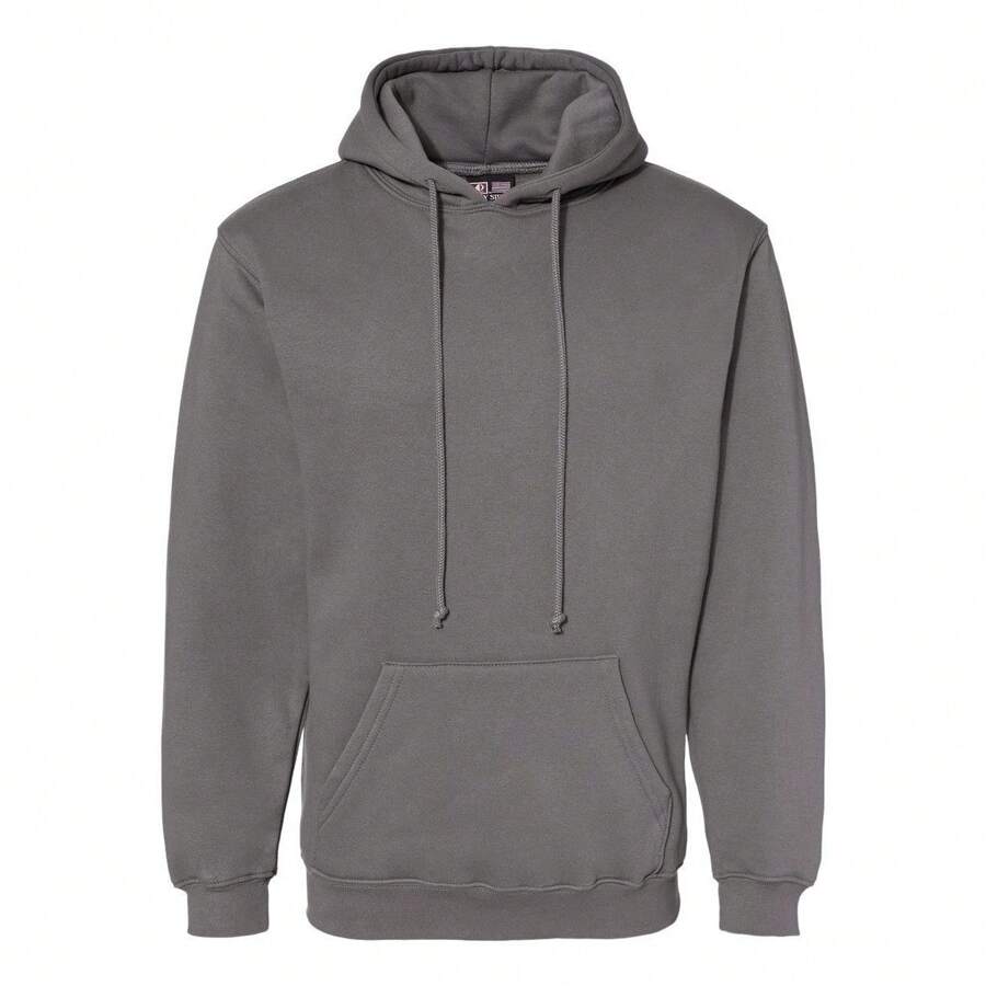 Bayside USA-Made Hooded Sweatshirt - 80% Cotton/20% Polyester - (SA409) - 深灰色 - 查看 1