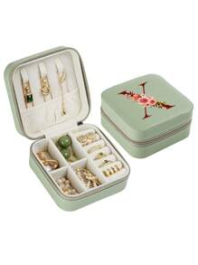 1 件珠宝收纳盒便携式旅行和商务旅行使用，适用于戒指、耳环、项链、小珠宝盒