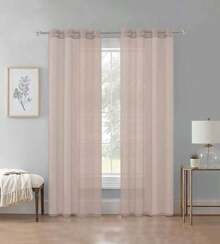 TRANSPARENT VEIL CURTAIN - LIGHT COFFEE - View 1