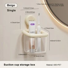 UFORU Advanced Bathroom Suction Cup Wall-Mounted Household Toilet Storage Rack Hand-Drawn Face Towel Storage Box - Multicolor - View 4