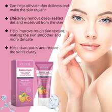 100g 亮白面部磨砂膏、护肤凝胶、温和去除死皮、深层清洁毛孔 - 白色 - 查看 3