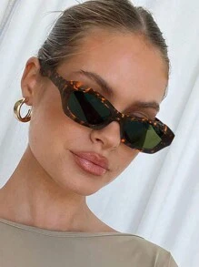 1 件女士亚克力休闲波西米亚猫眼时尚眼镜适合日常阅读和工作通勤使用