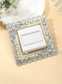 1pc Piece Of ABS Faux Faux Pearl Switch Sticker, Imitation Dirt And Dust Switch Protective Cover, Wall Decoration, Halloween Decoration, Classroom Decoration,Stickers,Wall Decal, Vinyl Decal For Home Decorations,Spring Decoration Items Refresh Your Home,Rama Decoration Stickers - Multicolor - View 16