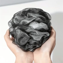 Shower Bath Sponge Large Soft Shower Loofah Body Exfoliating For Men And Women Showering - Black - View 2