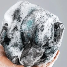 Shower Bath Sponge Large Soft Shower Loofah Body Exfoliating For Men And Women Showering - Black - View 3