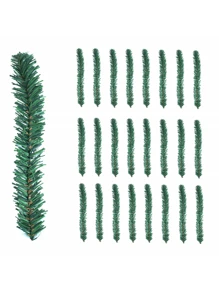 24 chiếc vòng hoa Giáng sinh buộc kim thông nhân tạo cành cây thông Noel thân cây xanh giả có dây 12inx1.6in màu xanh lá cây dùng để trang trí Giáng sinh, gói quà thủ công - màu xanh lá - Xem 1