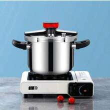 4L/5L/6L/7L/8L/1L Mechanical Pressure Cooker, Stainless Steel, Suitable For Gas & Electric Stove, Home Use Seafood Boil - Black - View 4