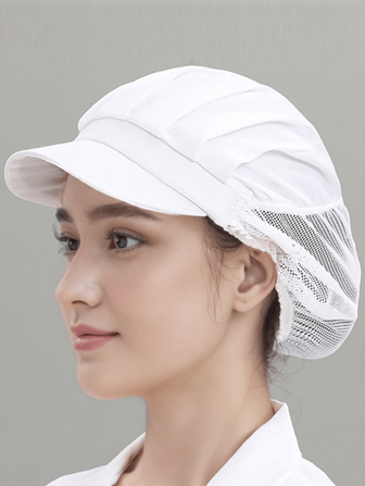 1pc/3pcs/5pcs, Women's Work Cap, Dust Cap For Food Factory Workshop, Waiter Cap For Catering Restaurant, Chef Cap, Suitable For Work Workshop, Protective Cap