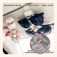 Car Sunglasses Holder Clip With Sun Visor Multifunctional Storage For Glasses Bank Cards Receipts Magnetic Sun Visor Glasses Clip Sun Visor Eyewear Clamp Car Eyeglass Clip