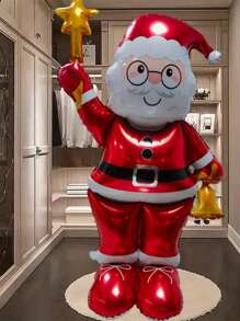 1 件 64 英寸超大圣诞老人圣诞派对装饰底座站立指南气球，圣诞节 - 站立155cm聖誕老人 - 查看 6