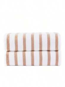 6/2 Pack Extra Large Beach Towel Cabana Striped Blue Wholesale Lot Towels Set - 2 Pack Coffee - View 2