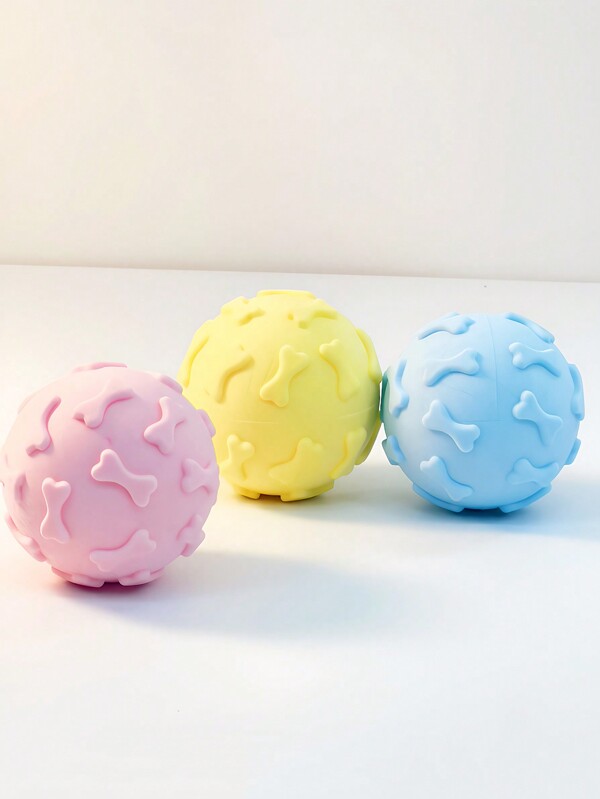 1 TPR Pet Bite Toy, Dog Toy, Cat Toy, Ball Rubber Toy, Interactive, Throwing Ball