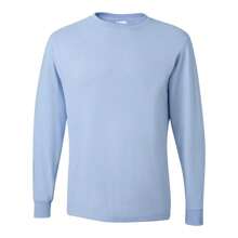 JERZEES Dri-Power Long Sleeve 50/50 T-Shirt - 50% Cotton/50% Polyester - (SA166) - 霧霾藍 - 查看 1