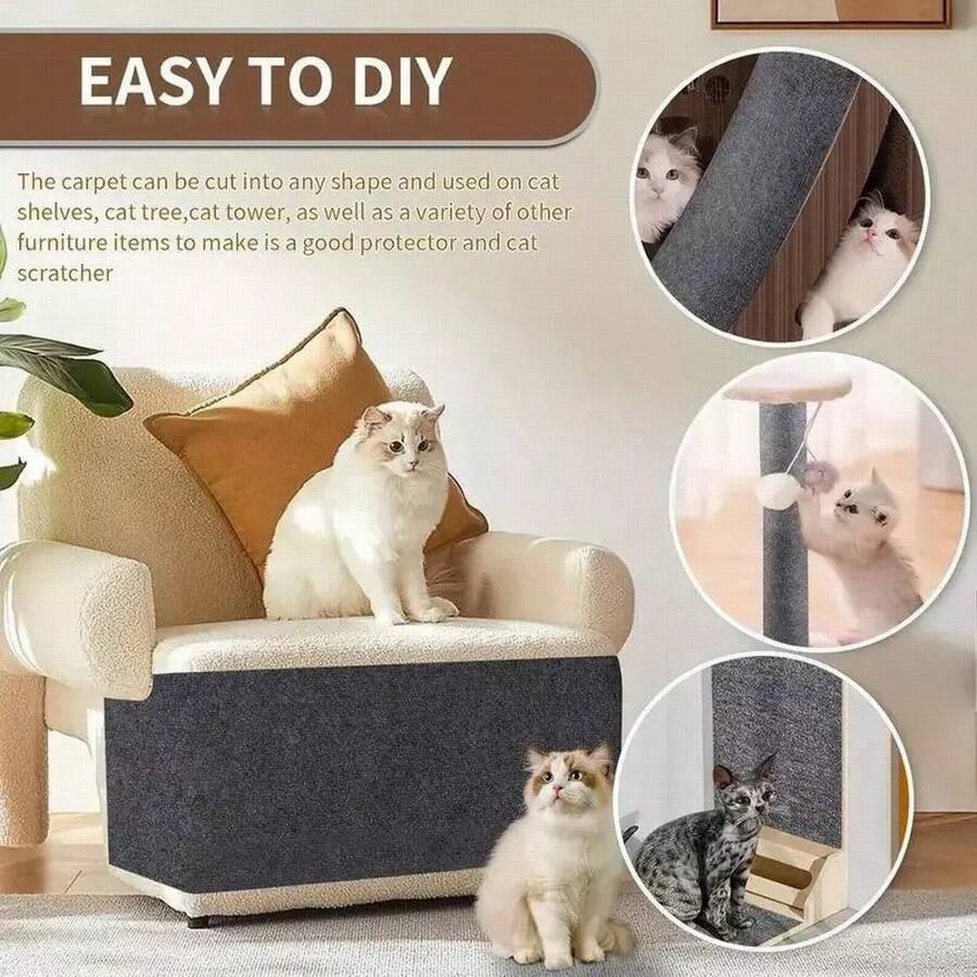 Cat Scratching Mat SelfAdhesive Trimmable Carpet Cat Scratching Post