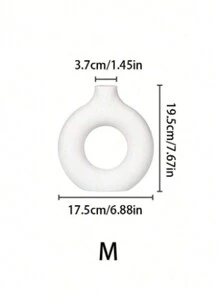 1pc White Plastic Vase, Flower Pot, Artificial Flower Vase, Floral Container, Decorative Vase - Pink - View 13