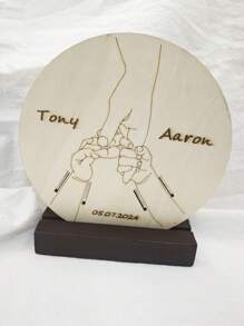 1 件新生儿医院腕带木制工艺纪念礼物，育儿室装饰婴儿淋浴家庭装饰礼物婴儿淋浴复活节礼物适合女孩/男孩 - 彩色 - 查看 7