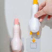 Household Cleaning Clip Cute Duck Bathroom Hair Clip Small Clip Multifunctional Broom Cleaning Clip Bathroom Wall-Mounted Storage 2-In-1 Shovel Mouth Cleaning Stains Drain Sink Toilet Gaps Clip - Multicolor - View 5