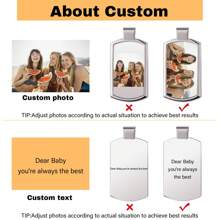 Llavero personalizado con foto Llaveros personalizados con foto Grabado de texto personalizado Llavero para mujeres y hombres - Multicolor - Ver 4