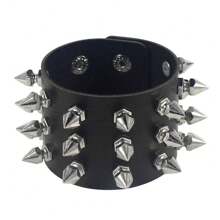 Punk Stuff Spiked Bracelet Wrist Cuffs Studded Leather Bracelet Wristbands Goth Bangle Fashion Jewelry