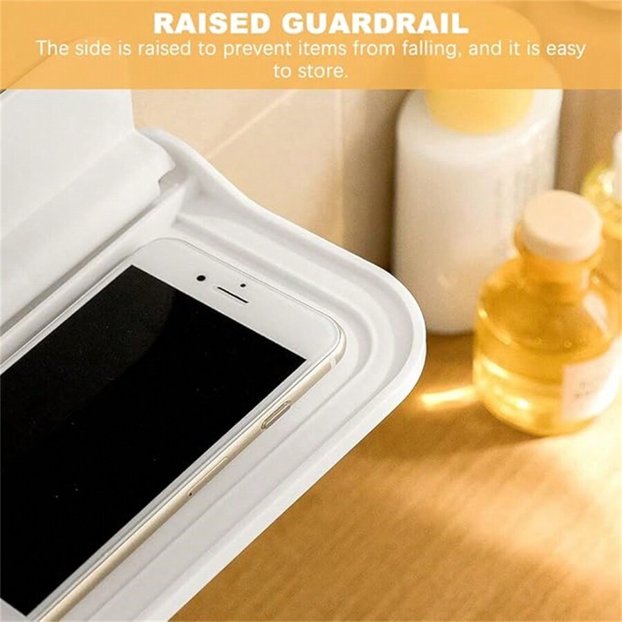 1pc Foldable Storage Shelf, For WallMounted Placement In Bathrooms, By