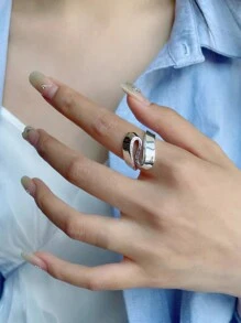 S925 Sterling Silver Foldable Ring, Luxurious High Fashion Accessory With Unique Personalized Design And Versatility, Adjustable Open Ring For Women - Open Ring - View 6