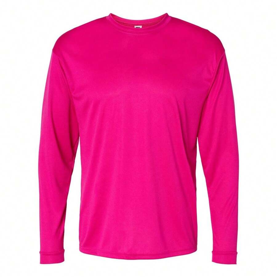 C2 Sport Performance Long Sleeve T-Shirt - 100% Polyester - (SA2484) - Màu Hồng Tươi - Xem 1