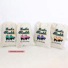 Túi quà tặng tùy chỉnh 4 món Cảm ơn vì đã lăn cùng tôi Giày trượt patin RETRO thập niên 1980 Giày trượt băng Disco Tiệc Let's Roll Trang trí sinh nhật lần thứ 6, lần thứ 7, lần thứ 8, lần thứ 9, lần thứ 10 Quà tặng chào mừng - Nhiều màu - Xem 4
