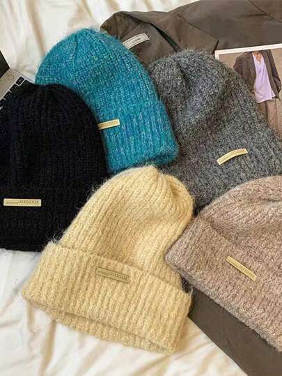 1 Stück einfache, vielseitige, warme gestrickte Beanie Mütze, geeignet für den täglichen Gebrauch