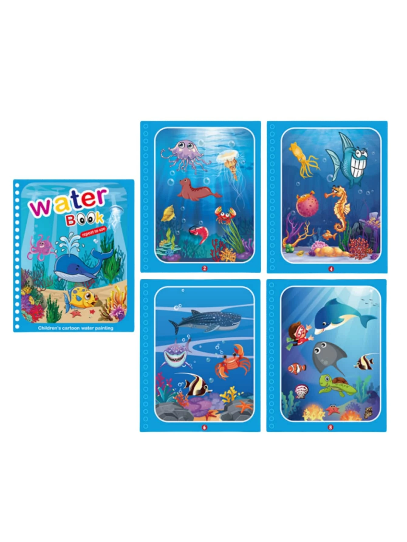 1pc Randomly Shipped Reusable Water Color Magic Painting Book