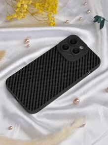 1 buah Casing Ponsel Silikon Lembut Matte Hitam dengan Pola Papan Catur Sederhana 2D Populer, Kompatibel dengan Apple, - Hadiah yang Bagus untuk Teman, Keluarga, Pasangan, Tahan Air, Tahan Guncangan, Anti Jatuh, dan Tahan Gores - Hitam - View 2