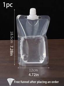 1 件/5 件透明食品储存密封袋、厨房谷物防潮密封袋、真空便携式密封袋、厨房配件 + 1 件可折叠硅胶漏斗/厨房网袋、多用途挂袋、垃圾袋收纳袋 - 無色 - 查看 17