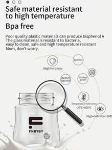 1入高硼矽玻璃嬰兒奶瓶,適合新生兒餵養,容量240ml - 紫色 - 查看 3