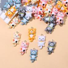 10 件/20 件/30 件卡通猫树脂吊坠适用于 DIY 耳环、项链、钥匙链和手机链、珠宝制作用品 - 彩色 - 查看 15