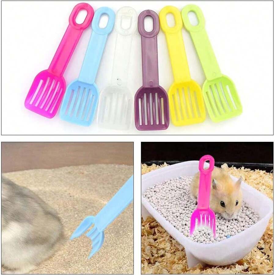 1 Xẻng Cát Cho Hamster, Xẻng Nhỏ, Vệ Sinh Nhà Vệ Sinh, Xẻng Cát Tắm, Xẻng Cát Nước Tiểu, Màu Sắc Ngẫu Nhiên Cho Hamster Nhỏ - Nhiều màu - Xem 1