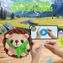 DIY Bathing Capybara Doll Crochet Kit For Beginners, Amigurumi Stuffed Plants - Gift Animal Crochet Starter Kit All-In-One Complete Crochet Kit Learn To Crochet Sets With Instructions And Step By Step Video Tutorials - Multicolor - View 5