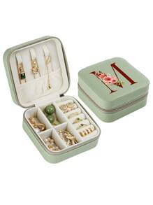 1 件珠宝收纳盒便携式旅行和商务旅行使用，适用于戒指、耳环、项链、小珠宝盒