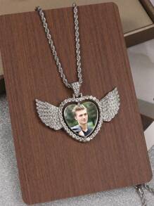 1 قلادة معلقة شخصية مخصصة الصنع مع صورة، قلادة معلقة شخصية للرجال والنساء، قلادة معلقة الوجه كهدية للصديق والصديقة والأم والأب، هدية عيد الحب، تذكارية لمناسبات الأعياد والأفراح وعيد الأب وعيد الميلاد