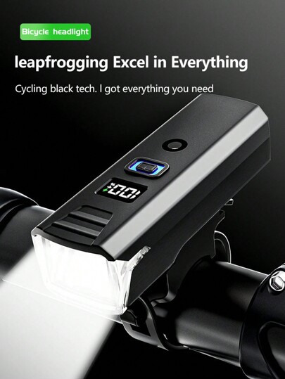 Luce intelligente per bicicletta con sensore di illuminazione, luce per guida notturna, luce anteriore per bicicletta a ricarica USB, accessori per equipaggiamento da ciclismo