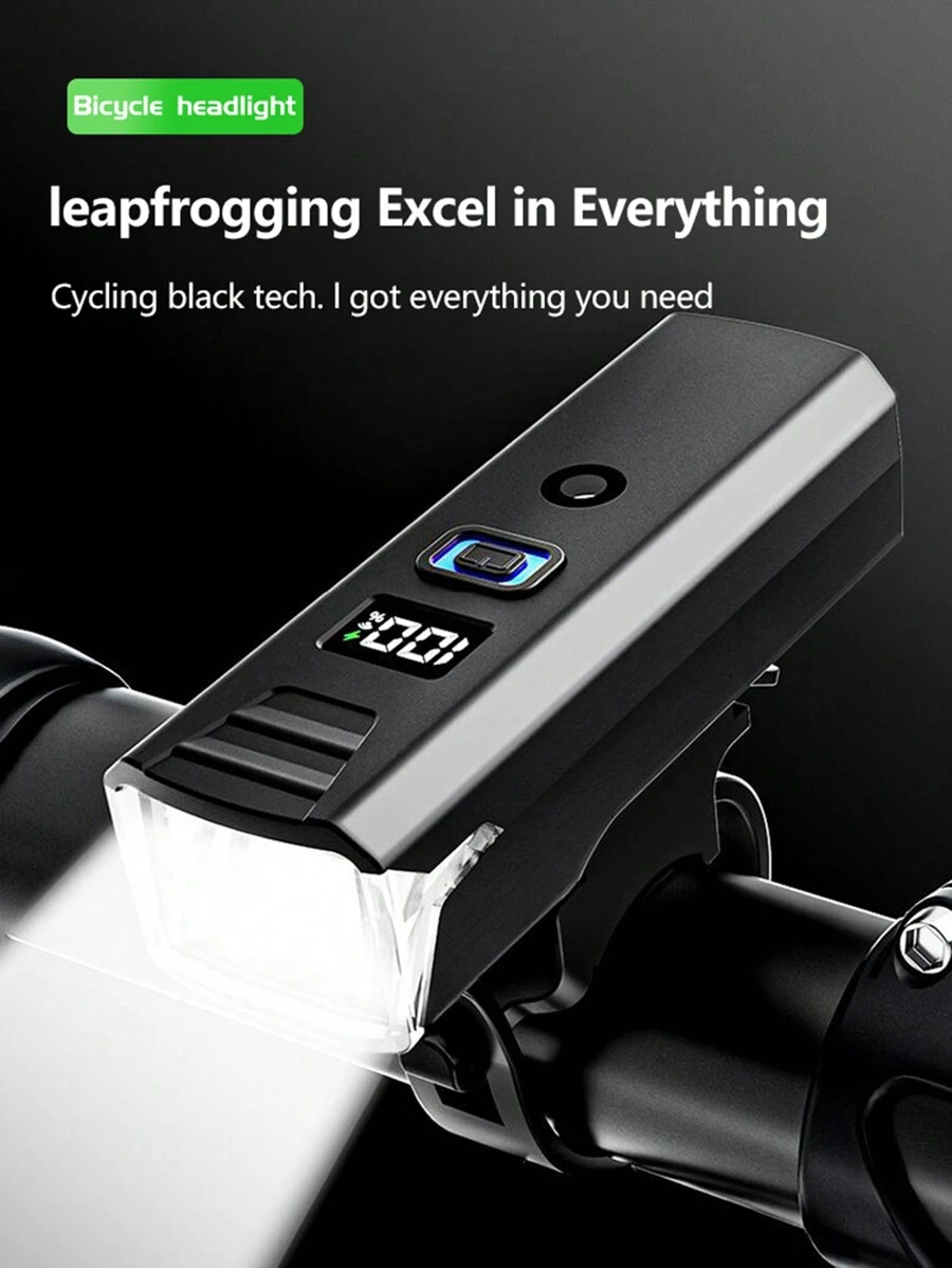 智能光感应自行车灯夜骑灯USB充电手电筒单车前灯骑行装备配件