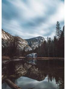 1pc Đẹp Rừng Xanh Đậm Sương Mù Núi Phong Cảnh Phong Cảnh Thiên Nhiên Poster Tranh Canvas Nghệ Thuật Treo Tường Hình Ảnh Trang Trí Phòng Nhà Không Có Khung - Nhiều màu - Xem 82