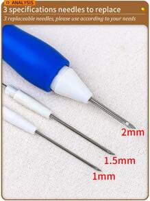 Bộ 1/2/4 kim thêu, 3 kích cỡ kim có thể thay thế, chiều dài có thể điều chỉnh - Nhiều màu - Xem 9