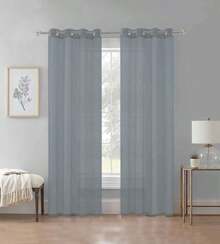 CORTINA VELO TRANSPARENTE - GRIS - Ver 1
