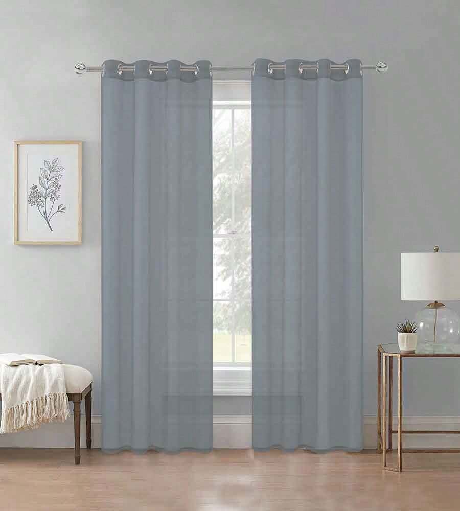 CORTINA VELO TRANSPARENTE - GRIS - Ver 1
