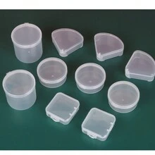 1/4/6pcs Multi-Size Transparent Case, Makeup Sponge Holder & Protector, Thickened Dustproof Box, Fishing Tackle Storage, Small Tool Plastic Box, Mini Parts & Jewelry Organizer, Portable Compact PP Powder Puff Case With Cover, Reusable Dustproof Makeup Pouch, Suitable For Travel (Transparent) - Multicolor - View 4