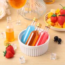 30/20/10/5pcs Mini Liquor Bottles,1.8oz/50ml Airtight Mini Alcohol Bottles Small Plastic Bottle With Caps, Mini Wine Bottles With Funnels, Tags, And Ropes, Juice Shot Bottles For Wedding Party