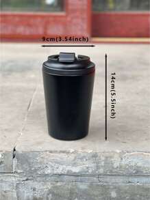 1pc Fashion Coffee Cup Bottle, Portable Vacuum Insulated Tumbler For Home & Car Use Water Bottle - Multicolor - View 2