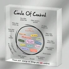 平静角落亚克力桌牌 - 送给女性、辅导员和心理学学生的完美心理健康礼物 - 非常适合治疗办公室、教室装饰、圣诞节 - transparent - 查看 9