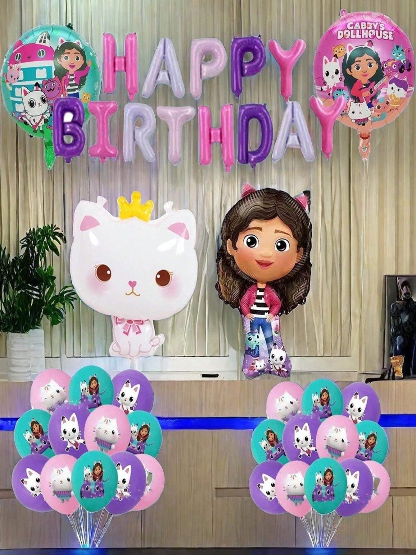 47pcs Dollhouse Themed Birthday Party Decorations, Including Banner