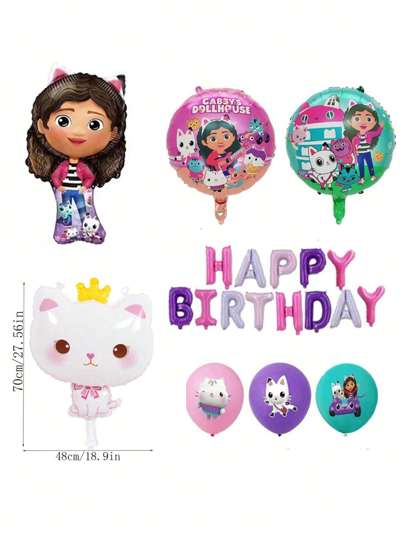 47pcs Dollhouse Themed Birthday Party Decorations, Including Banner